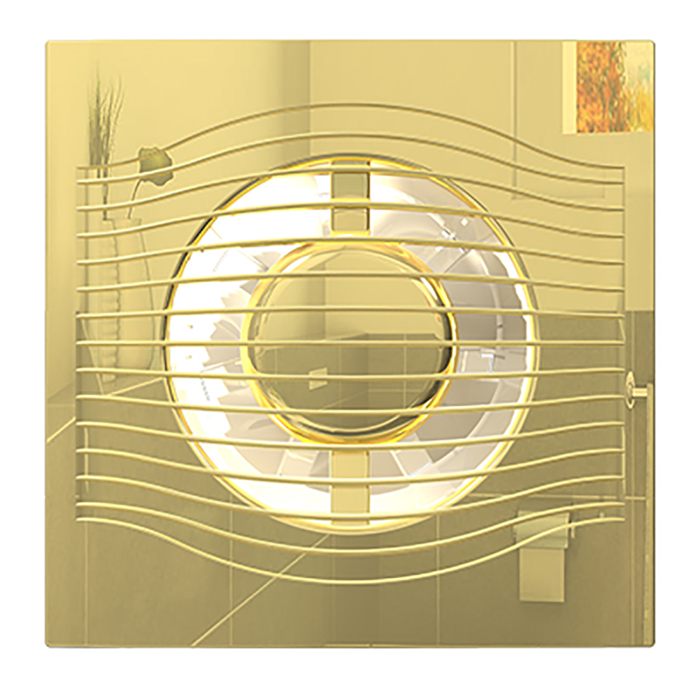 Вентилятор ЭРА D125 SLIM 5C Gold обратный клапан (180х180)